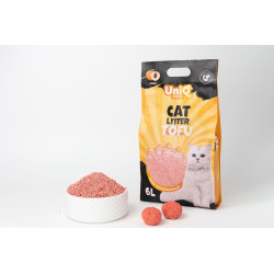 Uniq Βιοδιασπώμενο τόφου 6Lt Άμμος Γάτας PEACH 4τεμ-24lt