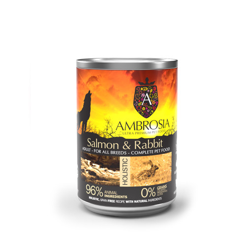 Ambrosia Grain Free Adult Sensitive Salmon-Rabbit 400gr