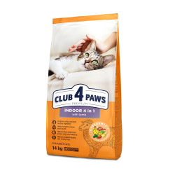 CLUB4PAWS Indoor 4 in 1 με Αρνί 14kg