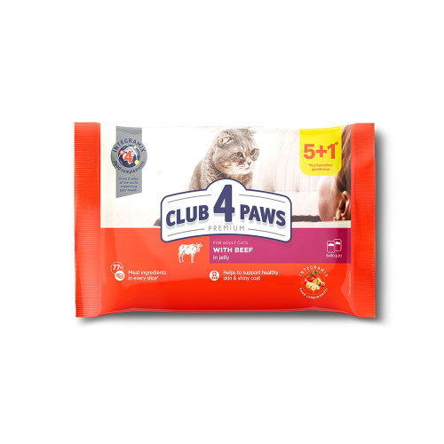 CLUB4PAWS Adult σε σάλτσα 6x80gr CLUB4PAWS Adult σε σάλτσα 6x80gr