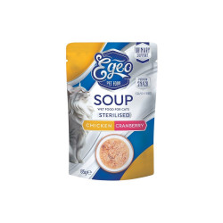 EGEO CAT SOUP STERILIZED CHIKEN-CRANBERRY 85gr