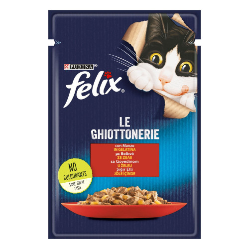 Purina Felix Βοδινό σε Ζελέ 85gr