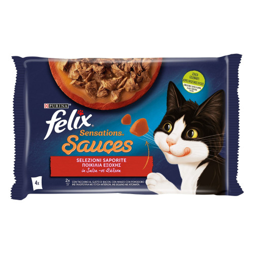 Purina Felix Doubly Delicious Ποικιλία Κρεάτων σε Ζελέ 4x85g