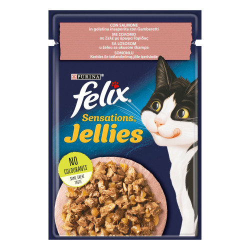 Purina Felix Σολομός σε Ζελέ 85gr