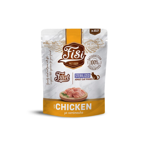 FISI FILLET CAT STERILIZED ΚΟΤΟΠΟΥΛΟ ΣΕ ΖΕΛΕ POUCH 300gr FISI FILLET CAT STERILIZED ΚΟΤΟΠΟΥΛΟ ΣΕ ΖΕΛΕ POUCH 300gr