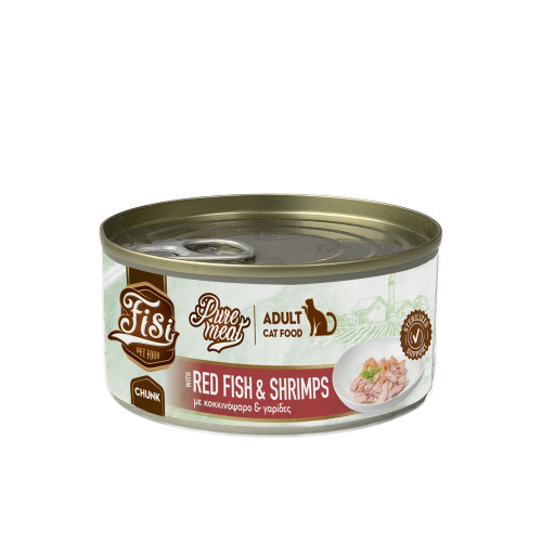 FISI PURE MEAT CAT ADULT ΚΟΚΚΙΝΟΨΑΡΟ-ΓΑΡΙΔΑ 170gr FISI PURE MEAT CAT ADULT ΚΟΚΚΙΝΟΨΑΡΟ-ΓΑΡΙΔΑ 170gr
