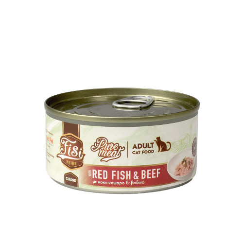 FISI PURE MEAT CAT ADULT ΚΟΚΚΙΝΟΨΑΡΟ-ΜΟΣΧΑΡΙ 170gr FISI PURE MEAT CAT ADULT ΚΟΚΚΙΝΟΨΑΡΟ-ΜΟΣΧΑΡΙ 170gr