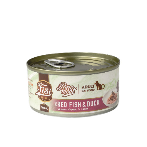 FISI PURE MEAT CAT ADULT ΚΟΚΚΙΝΟΨΑΡΟ-ΠΑΠΙΑ 170gr FISI PURE MEAT CAT ADULT ΚΟΚΚΙΝΟΨΑΡΟ-ΠΑΠΙΑ 170gr
