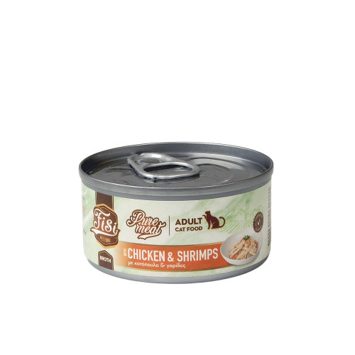 FISI PURE MEAT CAT ADULT ΚΟΤΟΠΟΥΛΟ-ΓΑΡΙΔΕΣ 80gr