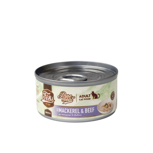 FISI PURE MEAT CAT ADULT ΣΚΟΥΜΠΡΙ-ΜΟΣΧΑΡΙ 80gr