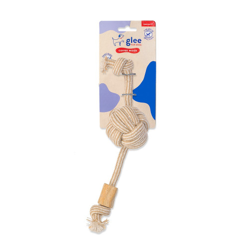 GLEE ΠΑΙΧΝΙΔΙ ΣΚΥΛΟΥ COFFEE WOOD BALL 40cm GLEE ΠΑΙΧΝΙΔΙ ΣΚΥΛΟΥ COFFEE WOOD BALL 40cm