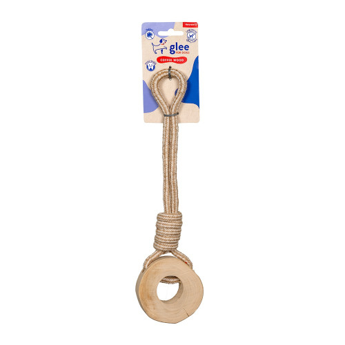 GLEE ΠΑΙΧΝΙΔΙ ΣΚΥΛΟΥ COFFEE WOOD WHEEL 31cm GLEE ΠΑΙΧΝΙΔΙ ΣΚΥΛΟΥ COFFEE WOOD WHEEL 31cm