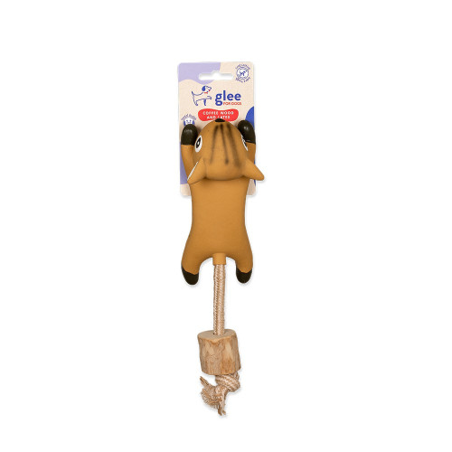 GLEE ΠΑΙΧΝΙΔΙ ΣΚΥΛΟΥ RUNNING LATEX SQUIRREL WITH COFFEE WOOD 30cm