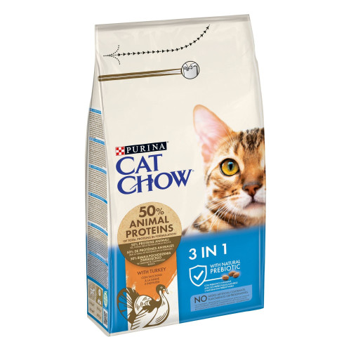 Cat Chow Feline 3 in 1 Γαλοπούλα 1,5Kg