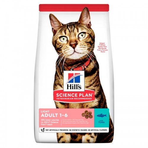 Hill's Science Plan Adult Light Τροφή Για Γάτες Με Τόνο 1.5kg