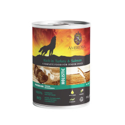 Ambrosia Grain Free Senior Turkey-Salmon-Pears 395gr