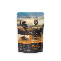 AMBROSIA POUCH  STERILIZED CAT ANTI HAIRBALL SALMON-CHICKEN 85 g