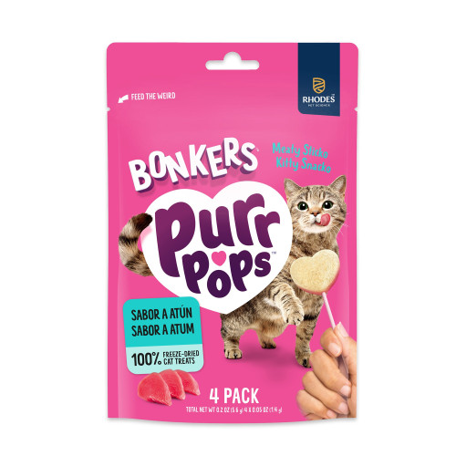 BONKERS PURRPOPS CAT TREATS FREEZE DRIED TUNA 20GR