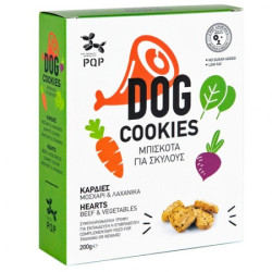 Μπισκότο σκύλου PQP Cookies Hearts Vegetables 200g