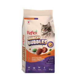 REFLEX CRUNCHY BUBBLE ADULT CAT DUO PROTEIN SALMON-CHICKEN MULTICOLOR 10kg