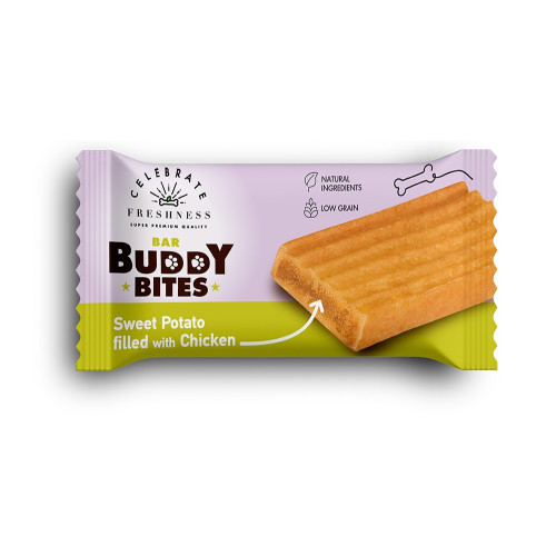 Λιχουδιά Celebrate Bar Buddy Bites Sweet Potato Filled with Chicken 30gr Λιχουδιά Celebrate Bar Buddy Bites Sweet Potato Filled with Chicken 30gr
