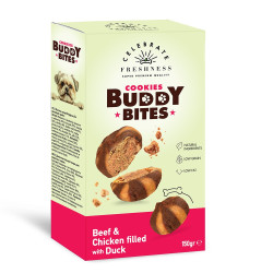 Λιχουδιά Celebrate Cookies Buddy Bites Beef And Chicken Cookie Filled With Duck 150gr