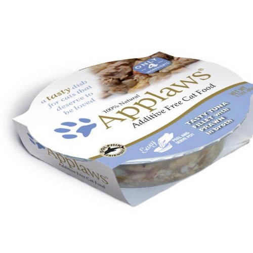 Applaws Cat Φιλέτο Τόνο Με Γαρίδα Κεσεδάκι 60gr