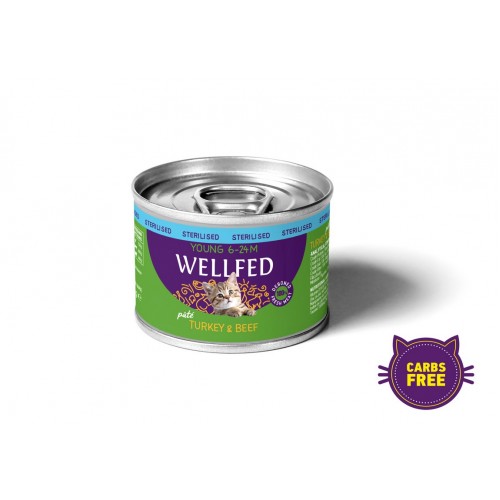 Wellfed-Young Sterilized Turkey & Beef  200gr Wellfed-Young Sterilized Turkey & Beef  200gr