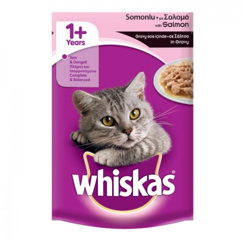 Whiskas Φακελάκι σε Σάλτσα Adult Σολωμός 100gr