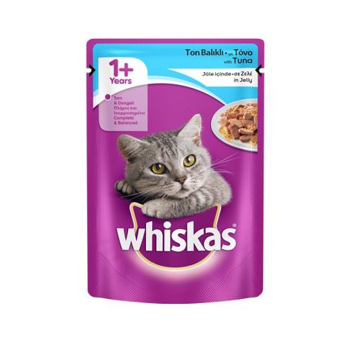 Whiskas Φακελάκι σε Ζελέ Adult Τόνος 100gr