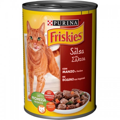 Friskies  Adult Βοδινό & Λαχανικά σε Σάλτσα 400gr
