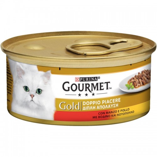 Purina Gourmet Gold Double Pleasure Βοδινό & Κοτόπουλο 85gr