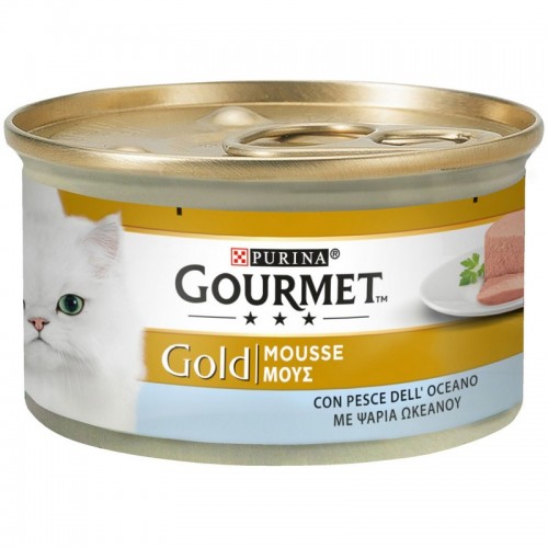 Purina Gourmet Gold Mousse Ψάρια Ωκεανού 85gr
