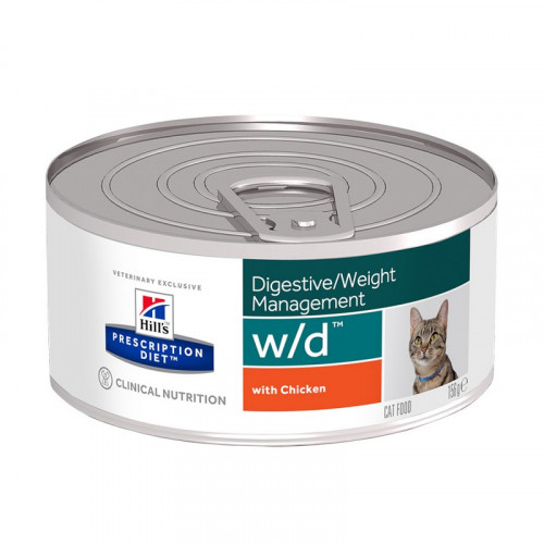 Hill's Prescription Diet w/d Digestive/Weight Management Τροφή Για Γάτες Με Κοτόπουλο 156gr Hill's Prescription Diet w/d Digestive/Weight Management Τροφή Για Γάτες Με Κοτόπουλο 156gr