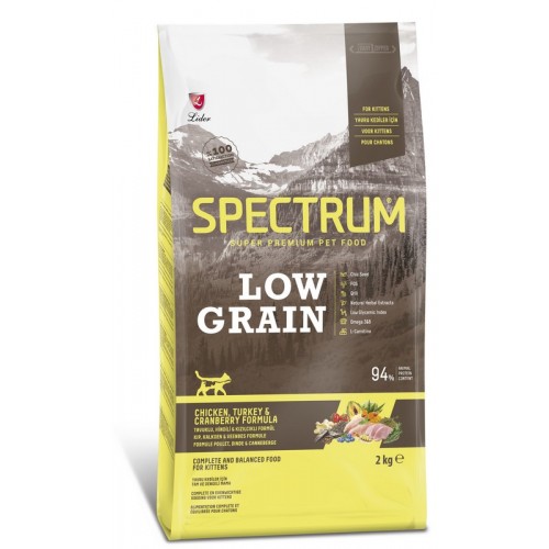 Ξηρά Τροφή Spectrum Low Grain Kitten-Chicken-Turkey-Cranberry 2kg