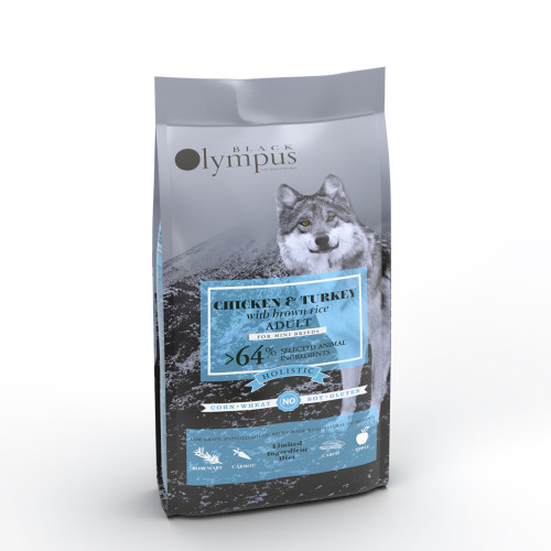 Black Olympus Low Grain Mini Adult Chicken-Turkey-Brown Rice 2kg