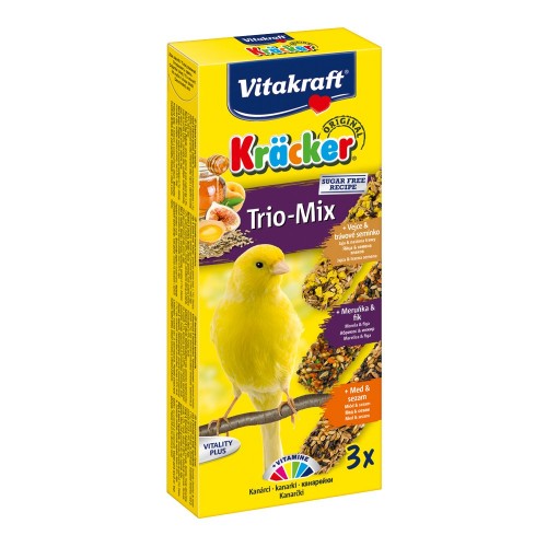 Vitakraft Kracker Trio με αυγό βεσύκοκο και μέλι 3τεμ Vitakraft Kracker Trio με αυγό βεσύκοκο και μέλι 3τεμ