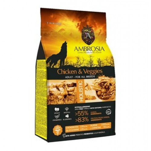 Ambrosia Grain Free Adult Chicken-Vegies 12kg