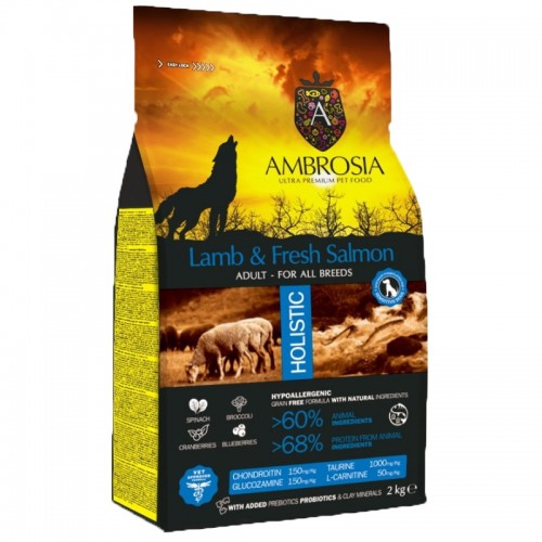 Ambrosia Grain Free Adult Lamb-Salmon 2kg