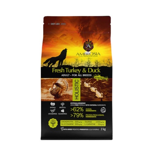 Ambrosia Grain Free Adult Turkey-Duck 12kg
