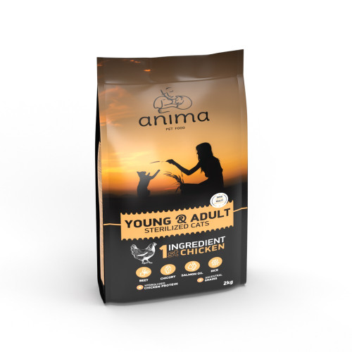 Anima Young-Adult Sterilised Chicken 10kg