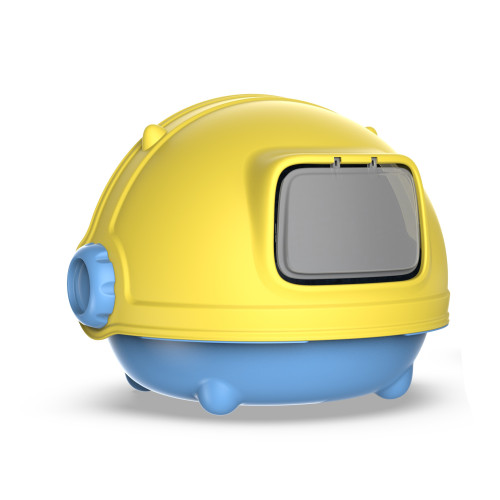 Cat Toilet Box-Astronaut Yellow 55.4x49x41.7cm