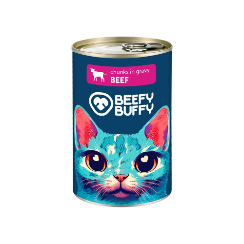 BEEFY BUFFY Cat Κομματάκια Βοδινό 415γρ