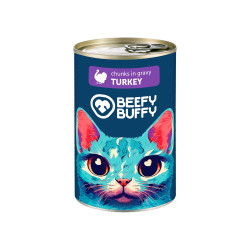 BEEFY BUFFY Cat Κομματάκια Γαλοπούλα 415γρ