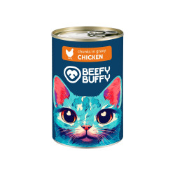 BEEFY BUFFY Cat Κομματάκια Κοτόπουλο 415γρ