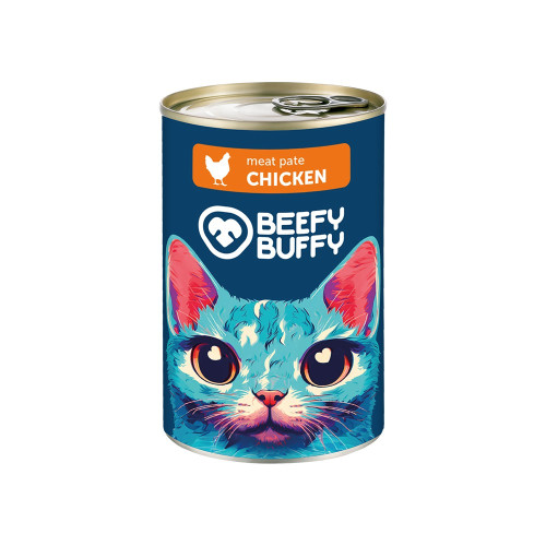 BEEFY BUFFY Cat Πατέ Κοτόπουλο 415γρ BEEFY BUFFY Cat Πατέ Κοτόπουλο 415γρ