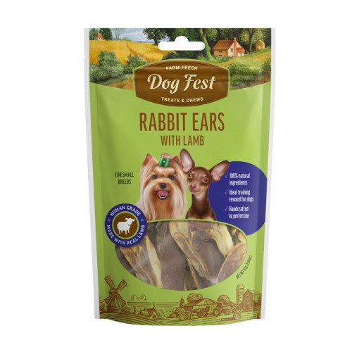Rabbit Ears with Lamb (Small Breed) 55gr