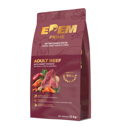 Edem Prime Grain Free Adult Monoprotein Beef 2kg Edem Prime Grain Free Adult Monoprotein Beef 2kg