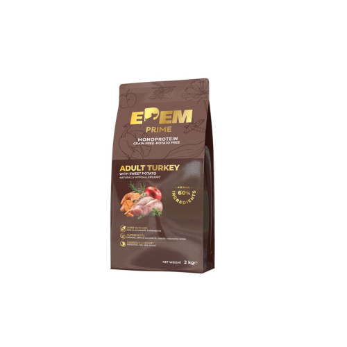 Edem Prime Grain Free Adult Monoprotein Turkey 2kg Edem Prime Grain Free Adult Monoprotein Turkey 2kg