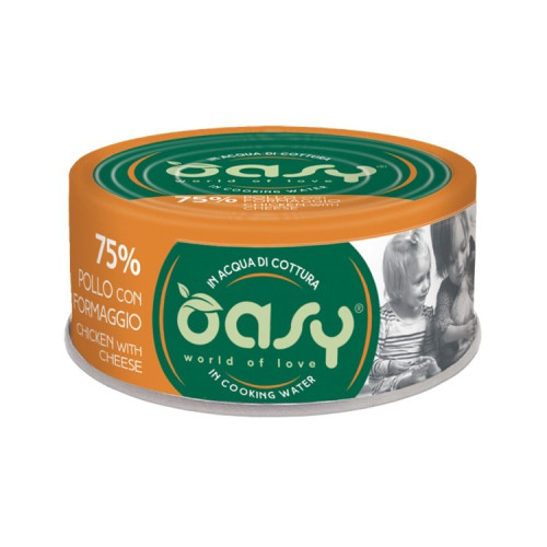 Κονσέρβα Oasy More Love Κοτόπουλο-Τυρί 70gr